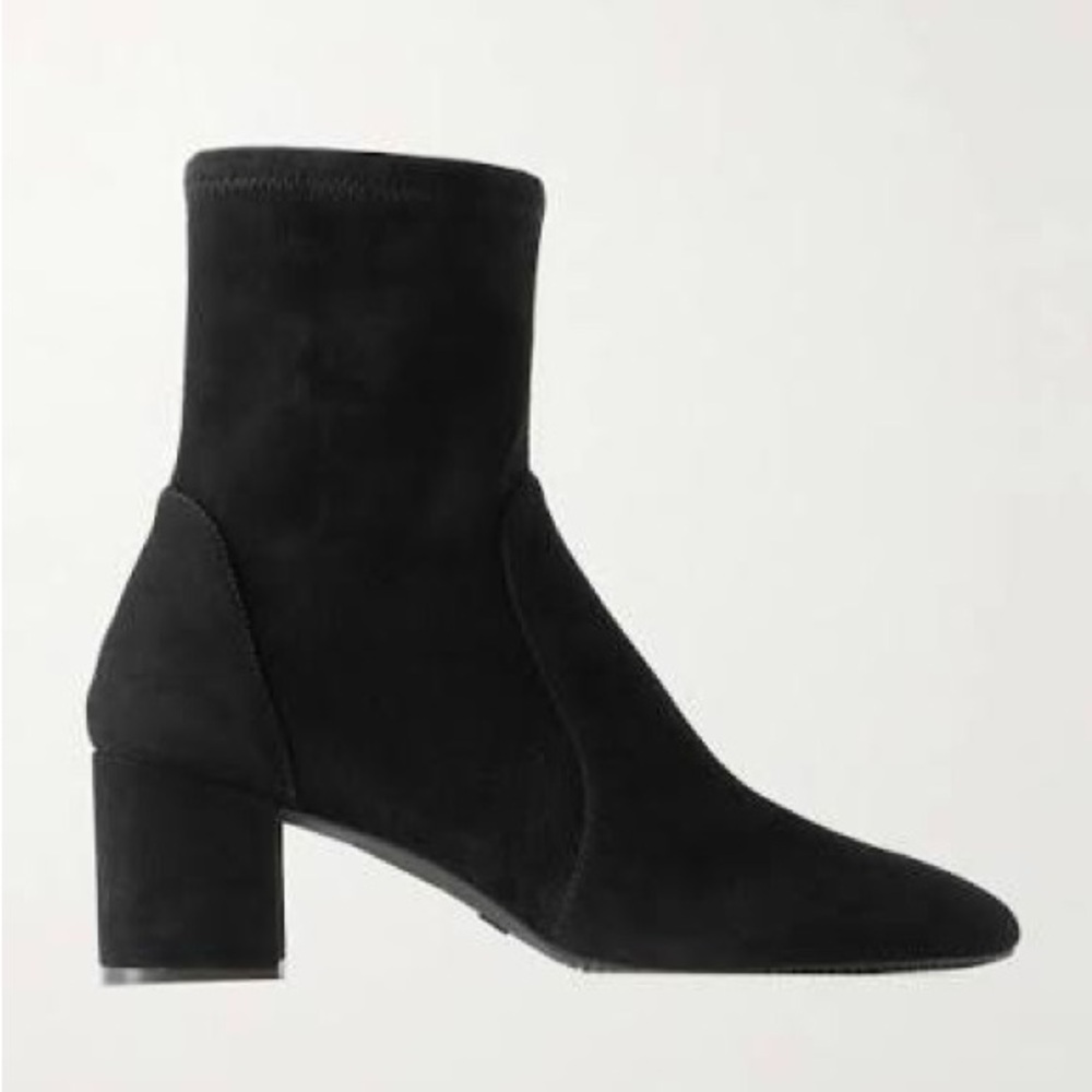 Stuart Weitzman “Yuliana” Black Suede Ankle Boots – Size 7M